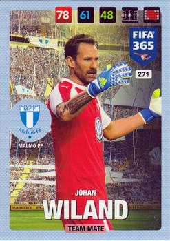 2016-17 Panini Adrenalyn XL FIFA 365 Nordic Edition #271 Johan Wiland Front