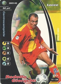 2001-02 Wizards of the Coast Football Champions (Italy) #111 Rodolfo Giorgetti Front