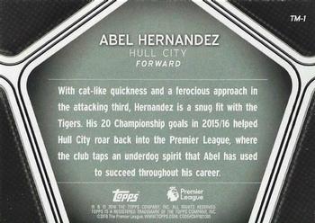 2016 Stadium Club Premier League - Team Marks Red #TM-1 Abel Hernandez Back