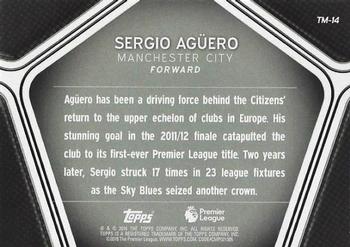 2016 Stadium Club Premier League - Team Marks Red #TM-14 Sergio Aguero Back