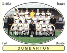 1981-82 Panini Football 82 (UK) #505 Dumbarton FC Team Group Front