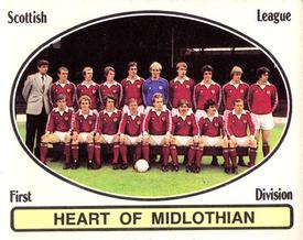 1981-82 Panini Football 82 (UK) #510 Heart of Midlothian Team Group Front