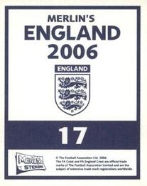 2006 Merlin England #17 Rio Ferdinand Back