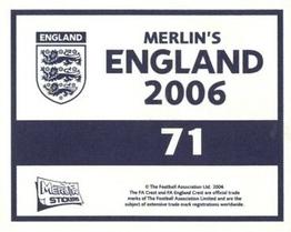 2006 Merlin England #71 Ledley King Back