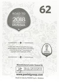 2017 Panini Road To 2018 FIFA World Cup Stickers #62 Daniel Sturridge Back