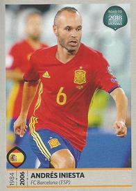 2017 Panini Road To 2018 FIFA World Cup Stickers #73 Andres Iniesta Front