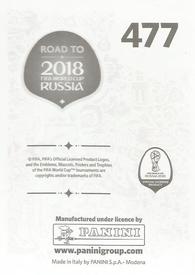 2017 Panini Road To 2018 FIFA World Cup Stickers #477 Kosta Barbarouses Back
