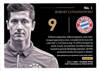 2017 Panini Aficionado #1 Robert Lewandowski Back