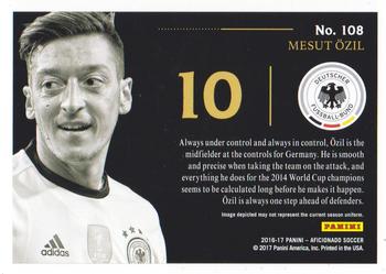 2017 Panini Aficionado #108 Mesut Ozil Back