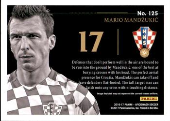 2017 Panini Aficionado #125 Mario Mandzukic Back