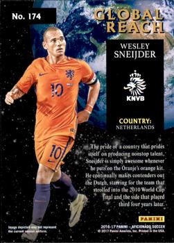 2017 Panini Aficionado #174 Wesley Sneijder Back