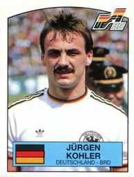1988 Panini UEFA Euro 88 #54 Jürgen Kohler Front