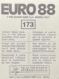 1988 Panini UEFA Euro 88 #173 Neil Webb Back