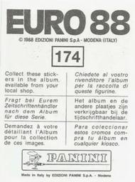 1988 Panini UEFA Euro 88 #174 Bryan Robson Back