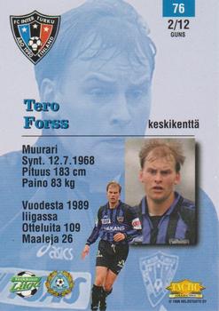 1996 Tactic #76 Tero Forss Back
