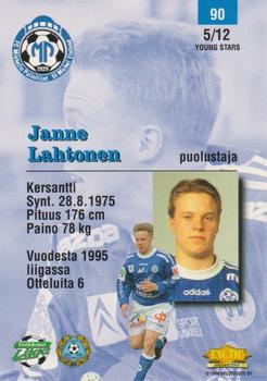 1996 Tactic #90 Janne Lahtonen Back