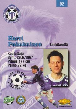 1996 Tactic #92 Harri Puhakainen Back