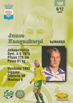 1996 Tactic #100 Juuso Kangaskorpi Back