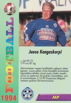 1994 SunSet II - Special #8 Juuso Kangaskorpi Back