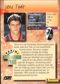 1994 Panini Premium Bundesliga #44 Jens Todt Back