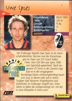 1994 Panini Premium Bundesliga #90 Uwe Spies Back