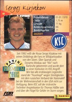 1994 Panini Premium Bundesliga #97 Sergej Kirjakow Back