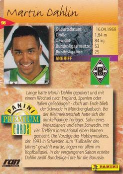 1994 Panini Premium Bundesliga #98 Martin Dahlin Back