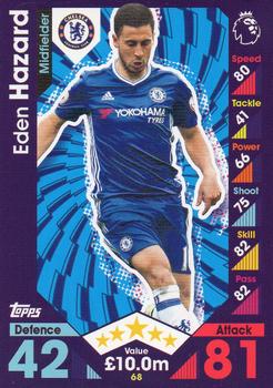2016-17 Topps Match Attax Premier League #68 Eden Hazard Front