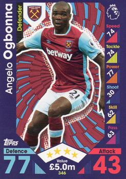 2016-17 Topps Match Attax Premier League #346 Angelo Ogbonna Front