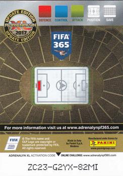 2016-17 Panini Adrenalyn XL FIFA 365 Update Edition #UE9 Alex Muralha Back