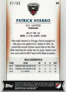 2017 Topps MLS - Blue #38 Patrick Nyarko Back