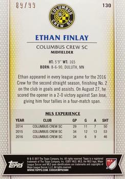 2017 Topps MLS - Blue #130 Ethan Finlay Back