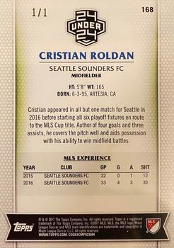 2017 Topps MLS - Black #168 Cristian Roldan Back
