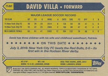 2017 Topps MLS - Throwback Topps #TT-DVI David Villa Back