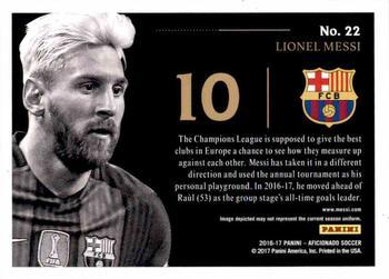 2017 Panini Aficionado - Artist's Proof Gold #22 Lionel Messi Back