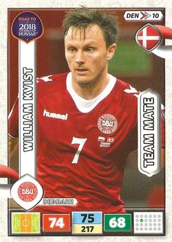 2017 Panini Adrenalyn XL Road to 2018 World Cup #DEN10 William Kvist Front