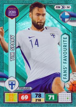 2017 Panini Adrenalyn XL Road to 2018 World Cup #FIN14 Tim Sparv Front