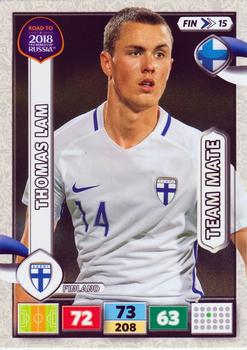 2017 Panini Adrenalyn XL Road to 2018 World Cup #FIN15 Thomas Lam Front