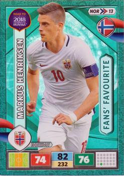 2017 Panini Adrenalyn XL Road to 2018 World Cup #NOR13 Markus Henriksen Front