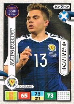2017 Panini Adrenalyn XL Road to 2018 World Cup #SCO9 James Forrest Front
