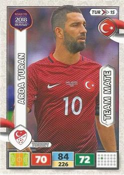 2017 Panini Adrenalyn XL Road to 2018 World Cup #TUR15 Arda Turan Front