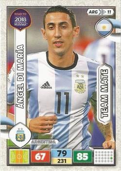 2017 Panini Adrenalyn XL Road to 2018 World Cup #ARG11 Angel Di Maria Front