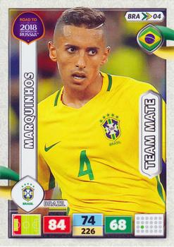 2017 Panini Adrenalyn XL Road to 2018 World Cup #BRA04 Marquinhos Front