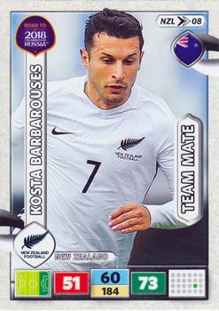 2017 Panini Adrenalyn XL Road to 2018 World Cup #NZL08 Kosta Barbarouses Front