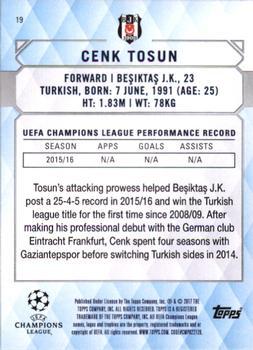 2017 Topps UEFA Champions League Showcase - Gold #19 Cenk Tosun Back