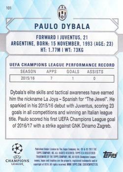 2017 Topps UEFA Champions League Showcase - Gold #101 Paulo Dybala Back