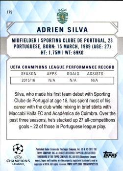 2017 Topps UEFA Champions League Showcase - Gold #179 Adrien Silva Back