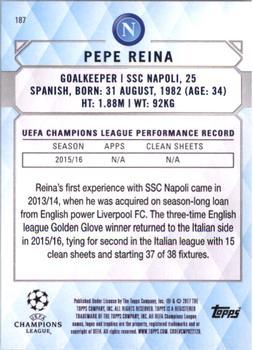 2017 Topps UEFA Champions League Showcase - Gold #187 Pepe Reina Back