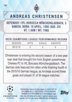 2017 Topps UEFA Champions League Showcase - Gold #199 Andreas Christensen Back