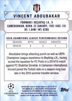 2017 Topps UEFA Champions League Showcase - Red #22 Vincent Aboubakar Back